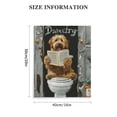thumbnail image 3 of ERAPDAUR Bathroom Decor Canvas Wall Art Funny Dog Sitting in Toilet Pictures Black and White Animals Wall Decor Farmhouse Bathroom Painting for Bathroom Toilet Artwork 16x20 in, 3 of 5