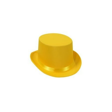 Satin Sleek Top Hat (yellow) Party Accessory (1 count)
