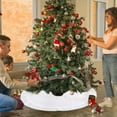 thumbnail image 2 of Zhourta 35.43 Inch Christmas Tree Skirt Christmas Red and White Christmas Tree Skirt Christmas Party Christmas Tree Decoration Holiday Indoor and Outdoor Decoration Supplies, 2 of 6