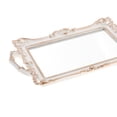 thumbnail image 3 of simhoa Mirrored Vanity Tray White for Dresser Perfume Desk Cosmetic Jewelry Organizer, 3 of 6