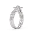 thumbnail image 4 of AFFY 2 Row Double Halo Bridal Set Ring for Women, IGI Certified 1.00 Carat (ctw) Round Cut Lab Grown Diamond Engagement Wedding Ring In 14K Solid White Gold F-G, VS-SI Quality Ring Size-4.5, 4 of 6