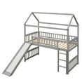 thumbnail image 6 of Harper & Bright Designs Wooden Loft Bed with Ladder, Slide and Roof, Gray, 6 of 14