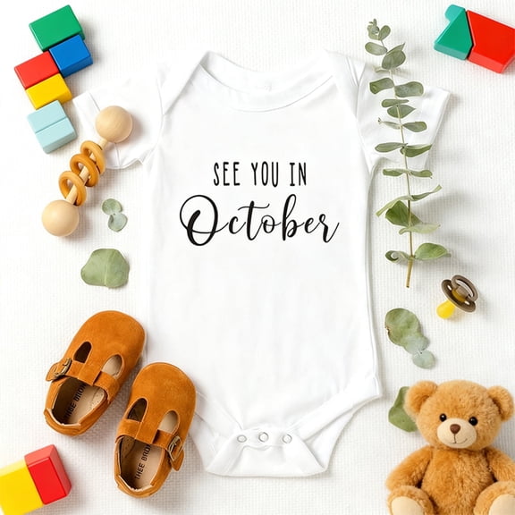 "October Baby" 100% Cotton Onesie, Cute Newborn Clothing and Gifts