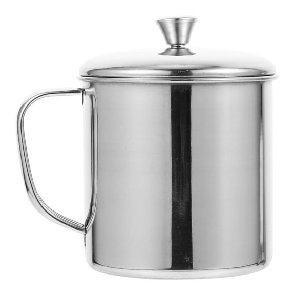 OULII Stainless Steel Coffee Cup with Lid, Ergonomic Design for Office, School, and Daily Water Drinking, 1 Set