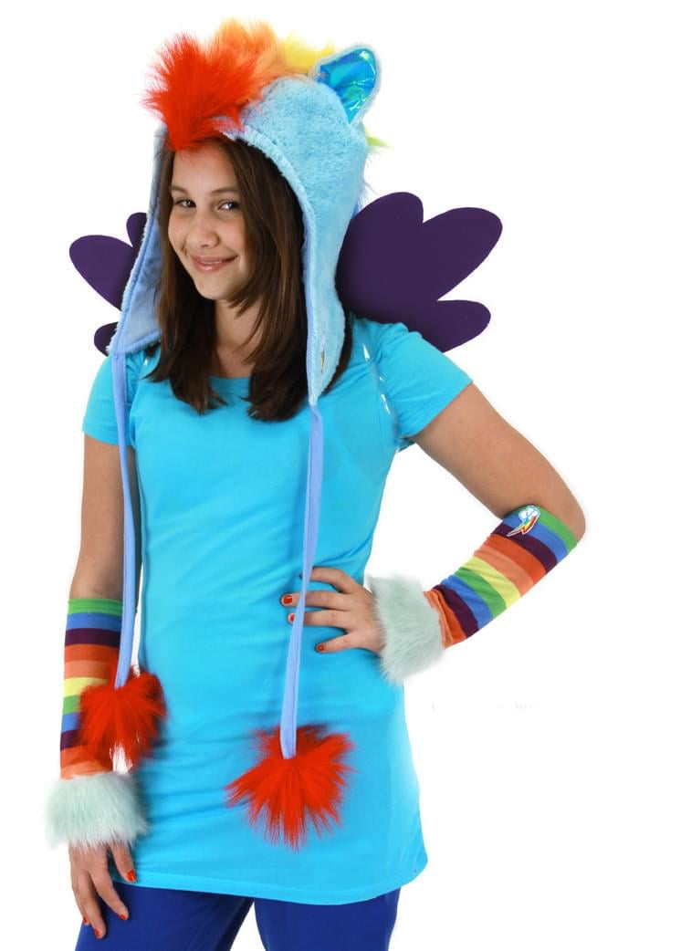 My Little Pony Rainbow Dash Hoodie Hat Costume Accessory for sale online 