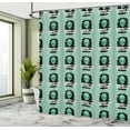thumbnail image 4 of Ambesonne Alien Shower Curtain, Extra-Terrestrial Want to Art, 69"Wx75"L, Pale Seafoam Sea Green, 4 of 4