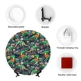 thumbnail image 4 of Gaeub Dinosaur Plays Soccer Print Ceramic Plate,Dinner Plates,Bone China Decorative Plates with Display Stand,Art Ceramic Ornaments for Wall Hanging Decoration-10in, 4 of 6