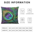 thumbnail image 5 of ONETECH Throw Pillow Cover Peacock Feathers Animal Beautiful Colorful Digital  Green Purple Square Pillow Case Cushion Cover for Home Car Decorative, 5 of 5
