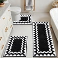 thumbnail image 2 of Jublupo 3 Piece Bathroom Rugs Sets Soft Comfortable Plush Shaggy Absorbent Bath Mat Set,24"x16"+48"x16"+U Shape 18"x20",Non Slip Bath Mat Set, 2 of 10