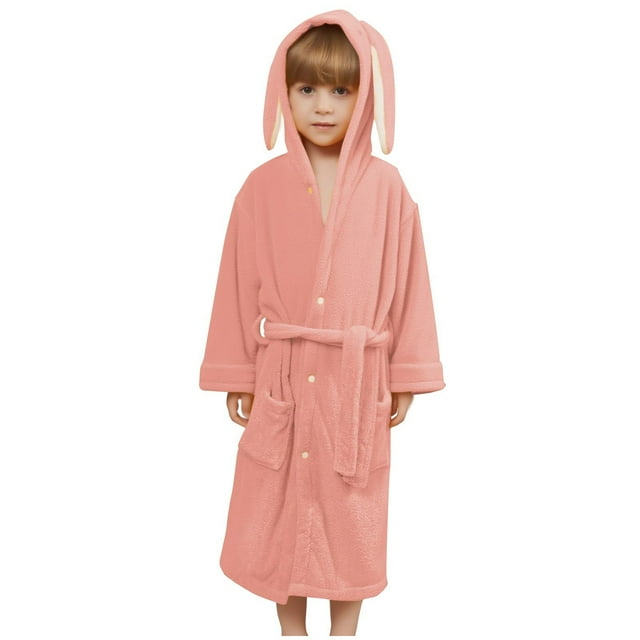 Serviette de Bain à Capuchon pour Enfants Garçons Filles, Mignonne Robe de Nuit avec Poches, Peignoir de Douche pour Enfants Absorbant l'Eau, Respirant