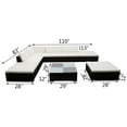 thumbnail image 4 of vidaXL 8 Piece Patio Lounge Set with Cushions Poly Rattan Brown, 4 of 8