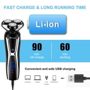 SURKER Electric Shaver Razor Cordless Beard Trimmer for Men Nose Hair Trimmer 3 in 1 Trimmer Grooming Kit Plus 1 Facial Cleansing Brush Waterproof USB Rechargeable Dry Wet