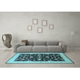 thumbnail image 3 of Ahgly Company Indoor Round Oriental Light Blue Industrial Area Rugs, 7' Round, 3 of 4
