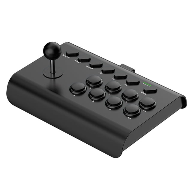 Controlador Consola Juegos USB Joysticks Juego Con Soporte Estirable Conexión 3 Modos Función Macro/TURBO para PS4/PS3/Xbox One/Switch
