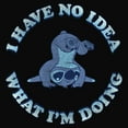 thumbnail image 2 of Junior's Lilo & Stitch I Have No Idea Cowl Neck Sweatshirt Black 4X Large, 2 of 4