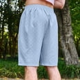 thumbnail image 4 of Hurxie Mens Basic Shorts with Pockets Basketball Gym Workout Plain Uniform PE Shorts Sky Blue,XL, 4 of 6