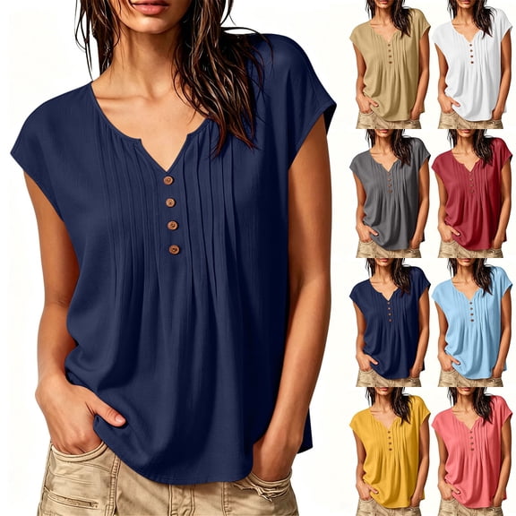 Sheghy Cotton Tank Top Women 100%Cotton Linen Blend Sleeveless Tee, Casual Fashion Summer Tank Top Khaki S