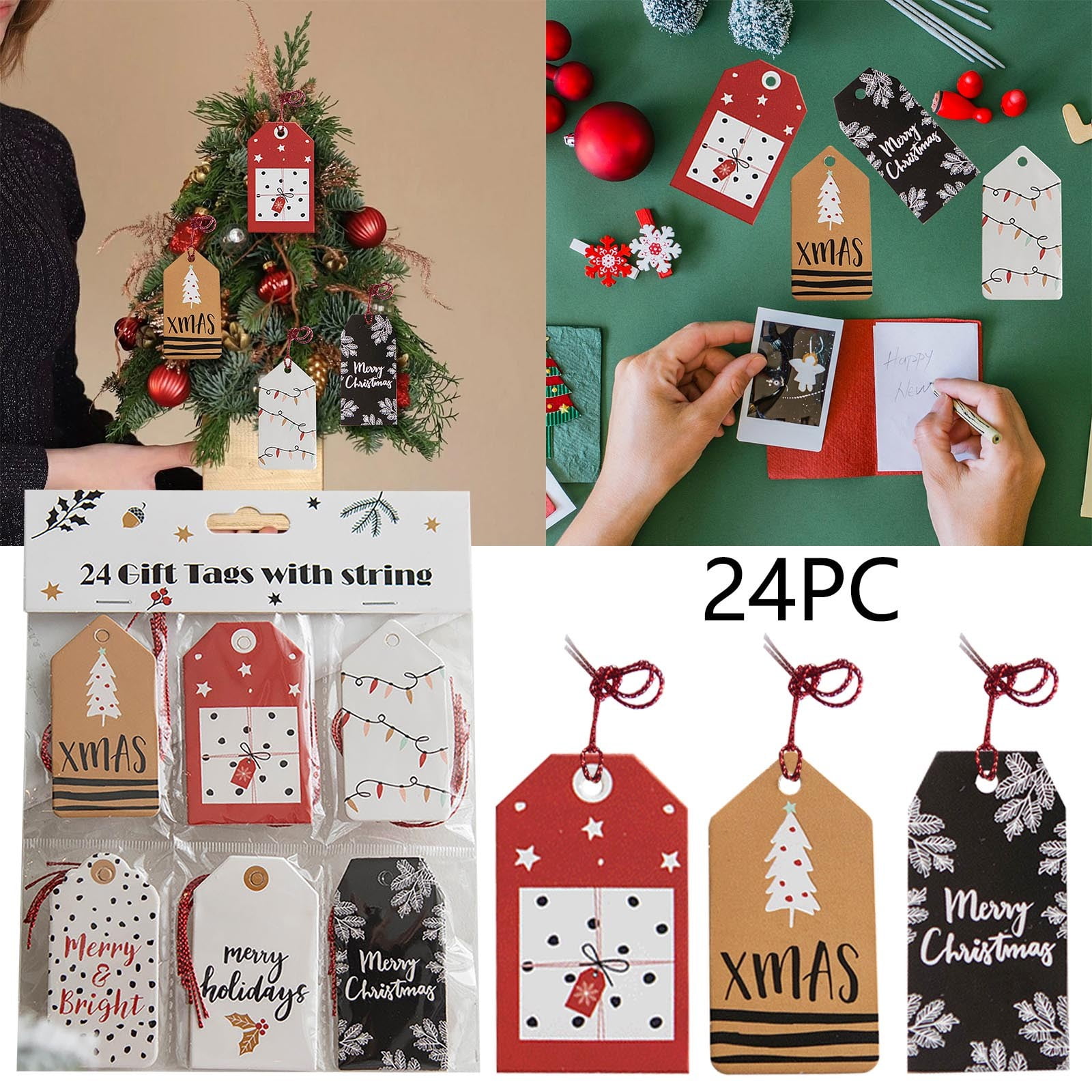 24PCS Christmas Elevator Christmas Tree Decoration Elevator Gift Box Pendant Accessories