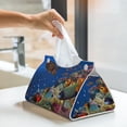 thumbnail image 5 of Goofa Colorful Coral Reef Pattern Triangle Square Tissue Box Cover, Modern PVC Leathe Facial Paper Holder,Decorative Holder/Organizer for Bathroom Vanity Countertop, 5 of 9