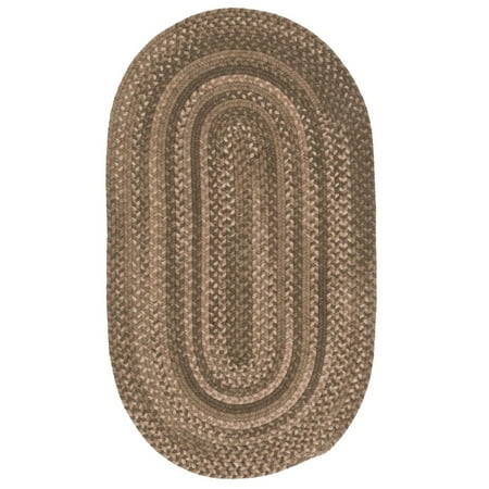 Colonial Mills Westcott Indoor Space-dyed Wool Braided Area Rug Brown 2x3 2 x 3 Oval