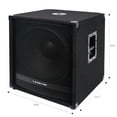 thumbnail image 2 of Sound Town METIS Series 2400 Watts 18 Powered Subwoofer with Class-D Amplifier, 4-inch Voice Coil (METIS-18SDPW), 2 of 6