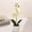 White #2, variant on Nrmrqz Artificial Phalaenopsis Orchid - Realistic Faux Potted Flower，PE Plastic，5 Colors (White/Pink/Red/Yellow/Purple)，11.8" Tall，Weighted Base，Flexible Stems，Home & Wedding Decor
