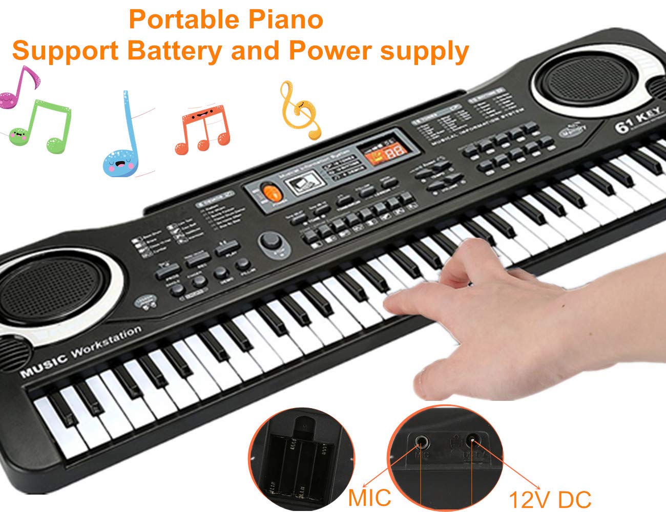 Pinao Kids, 61-Key Multifunction Electronic Piano Keyboard Musical ...