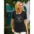thumbnail image 3 of Tstars Womens Pi Day 3.14 Day Pi Sign Circle Pi Day T-Shirt Math Shirts Mathematics Geek Funny Humor V Neck Women T Shirt, 3 of 5