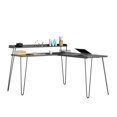 thumbnail image 3 of Haven L Desk with Riser, Black Oak, 3 of 9
