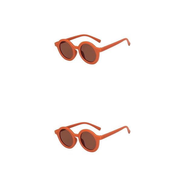 Qarigey Gafas de sol ópticas redondas Gafas de bebé Adorable Protección Accesorios de ropa para protección de ojos Naranja Rojo Rojo naranja 2piezas Qarigey CBP395348