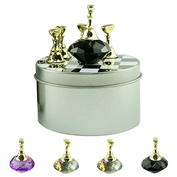 Xinyolin Magnetic Rhinestone Polish Rack Nail Art Tips Stand Practice Display Holder