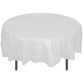 thumbnail image 4 of Party Dimension Tablecloth Plastic Disposable Clear Round Tablecover for Weddings, Banquets, Parties 84'' X 84'' ( 4 Count ), 4 of 4