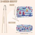 thumbnail image 4 of FORMRS Women Crossbody Purse with Chain Strap Vegan Leather Shoulder Handbag, Blue Hand Drawn Sailboats, 4 of 7