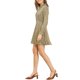 thumbnail image 4 of INSPIRE CHIC Vestido Mini de Manga Larga con Cuello Camp de Flores para Mujer Azul L, 4 of 8