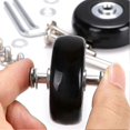 thumbnail image 4 of Luggage Replacement Wheels For Trolley Trolley Suitcase, 4 Pieces 50mm Wheel, Rubber Metal Suitcase Kit Swivel Bearings Repair Wheels Black, 4 of 5