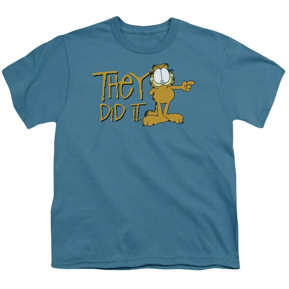 Garfield They Did It S/S Youth 18/1 T-Shirt Slate