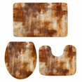 thumbnail image 2 of Gradient Burnt Orange Bathroom Rugs Set Abstract Vintage Burnt Orange Oil Painting Non Slip Absorbent Soft Bath Mats 3 Piece Set with Bathroom Rug, U-Shaped Floor Mat, Toilet Seat Cover Small Size, 2 of 9