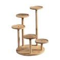 thumbnail image 3 of Soporte de mesa de madera para plantas, pequeño estante de exhibición redondo de madera, estante para macetas para flores 5 niveles, 3 of 9