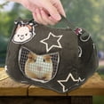 thumbnail image 3 of Bolsa de transporte portátil y transpirable de franela verde negruzco para hámsteres, mascotas pequeñas, cobayas, ardillas y chinchillas., 3 of 11