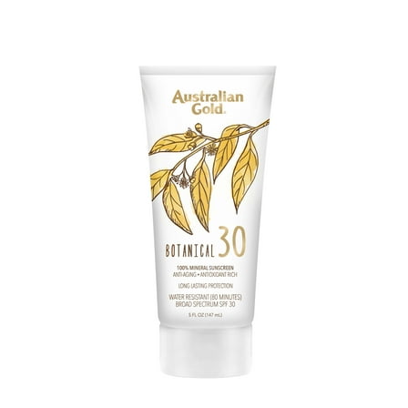 Australian Gold Botanical Mineral Sunscreen Lotion, SPF 30, 5 fl oz