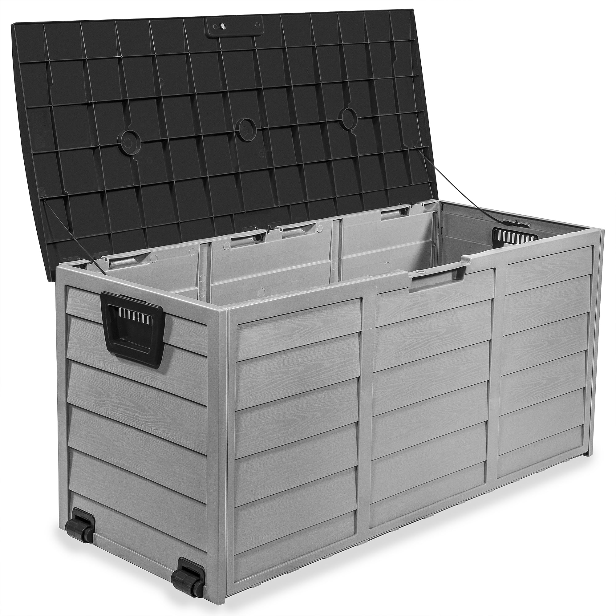 Barton 63 Gallons Patio Storage Box Container Uv Resistant Handle 63 Gallons Patio Storage Box Container