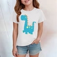 thumbnail image 2 of Gubotare Toddler Girl Summer Clothes Girls' Casual Short Sleeve T Shirts Kids' Loose Soft Tops (White,Size 3-4 Years), 2 of 4