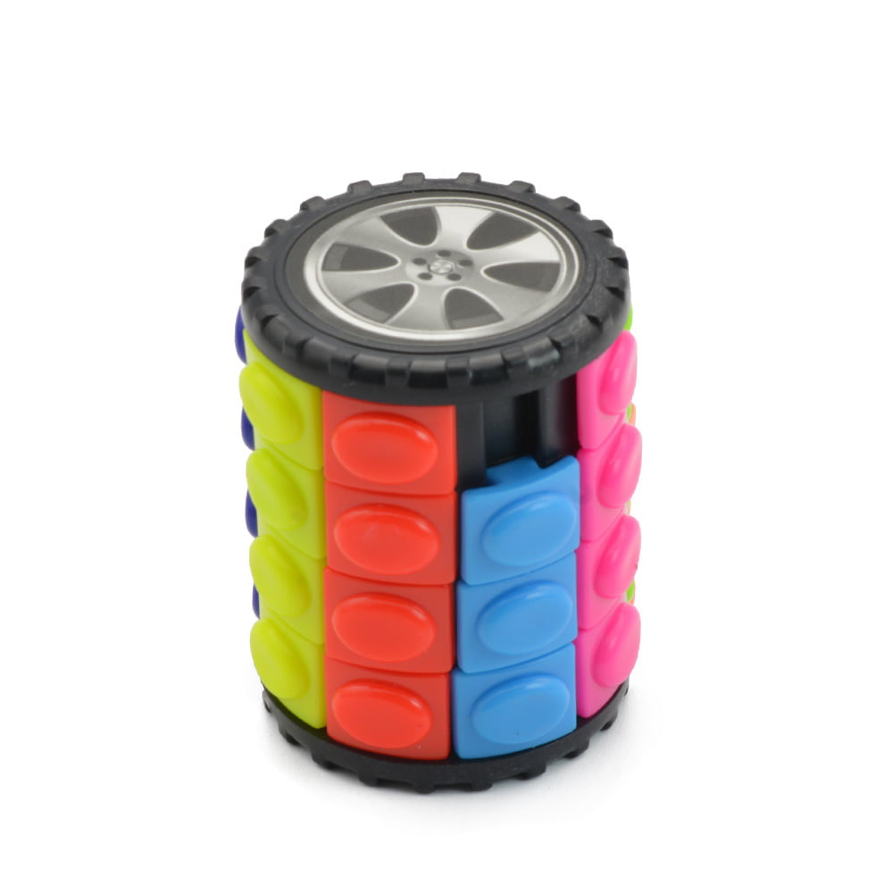 3D Rotate Slide Cylinder Cube Colorful Babylon Tower Stress Relief Puzzle ToyJQJ 