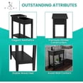 thumbnail image 4 of Flip Top Narrow End Table with Storage, Narrow Side Tables for Small Spaces, Slim End Table with Storage Shelf, Sofa Table for Bedroom, Living Room, Set of 2 - Black, 4 of 8