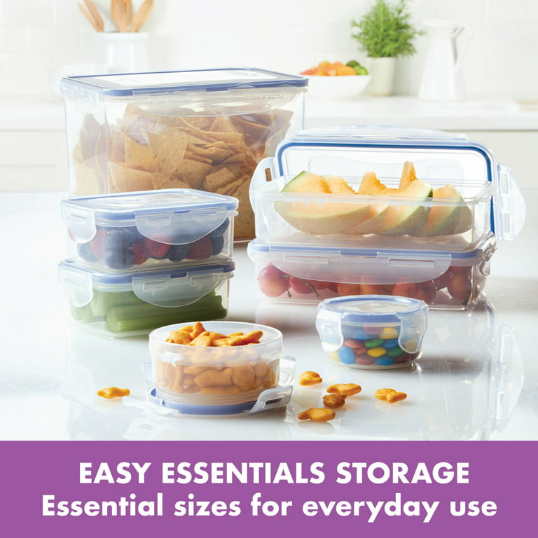 LOCK & LOCK Easy Essentials On The Go Meal Prep Lunch Box, Airtight  Containers with Lid, BPA Free, Square (4 Section) -29 oz, Clear - Food  Savers 