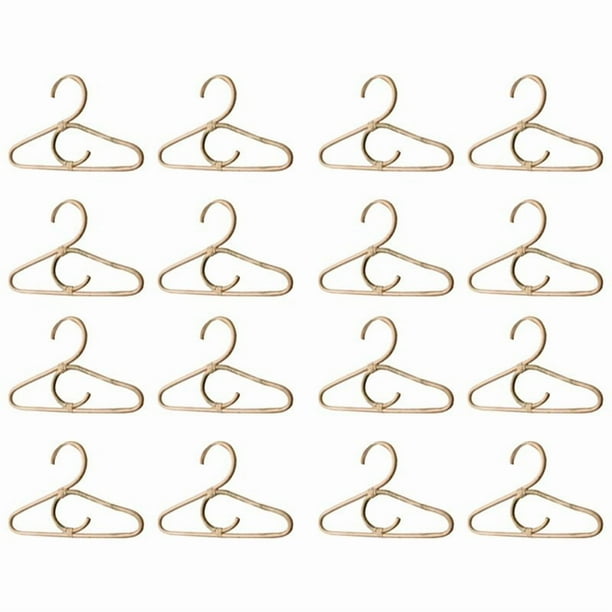 Percha de Ratán de 16 Piezas Prendas NóRdicas para Niños Estante Organizador Percha para Niños Decoración