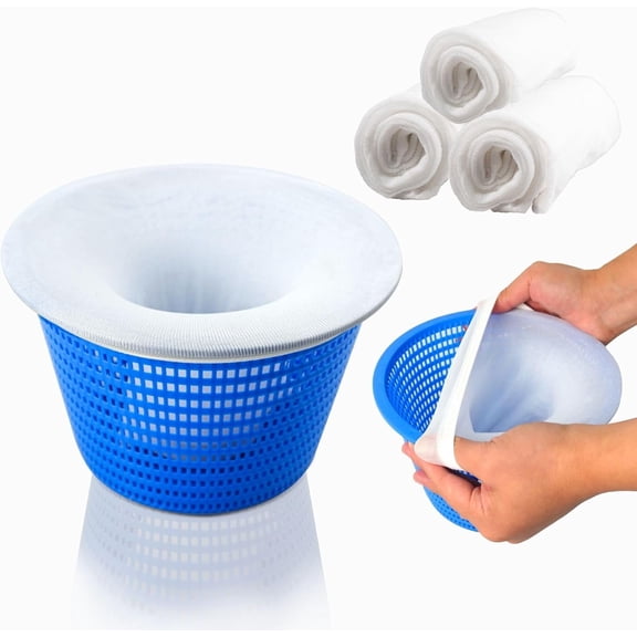 30 Pack Pool Skimmer Socks for Filters Baskets/Hot Tub Filter, Works Perfect with The Surface Skimmer for Inground and Above Ground Pool