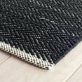 thumbnail image 3 of Dash & Albert Herringbone Handwoven Cotton Rug, 9' x 12', Black, 3 of 6