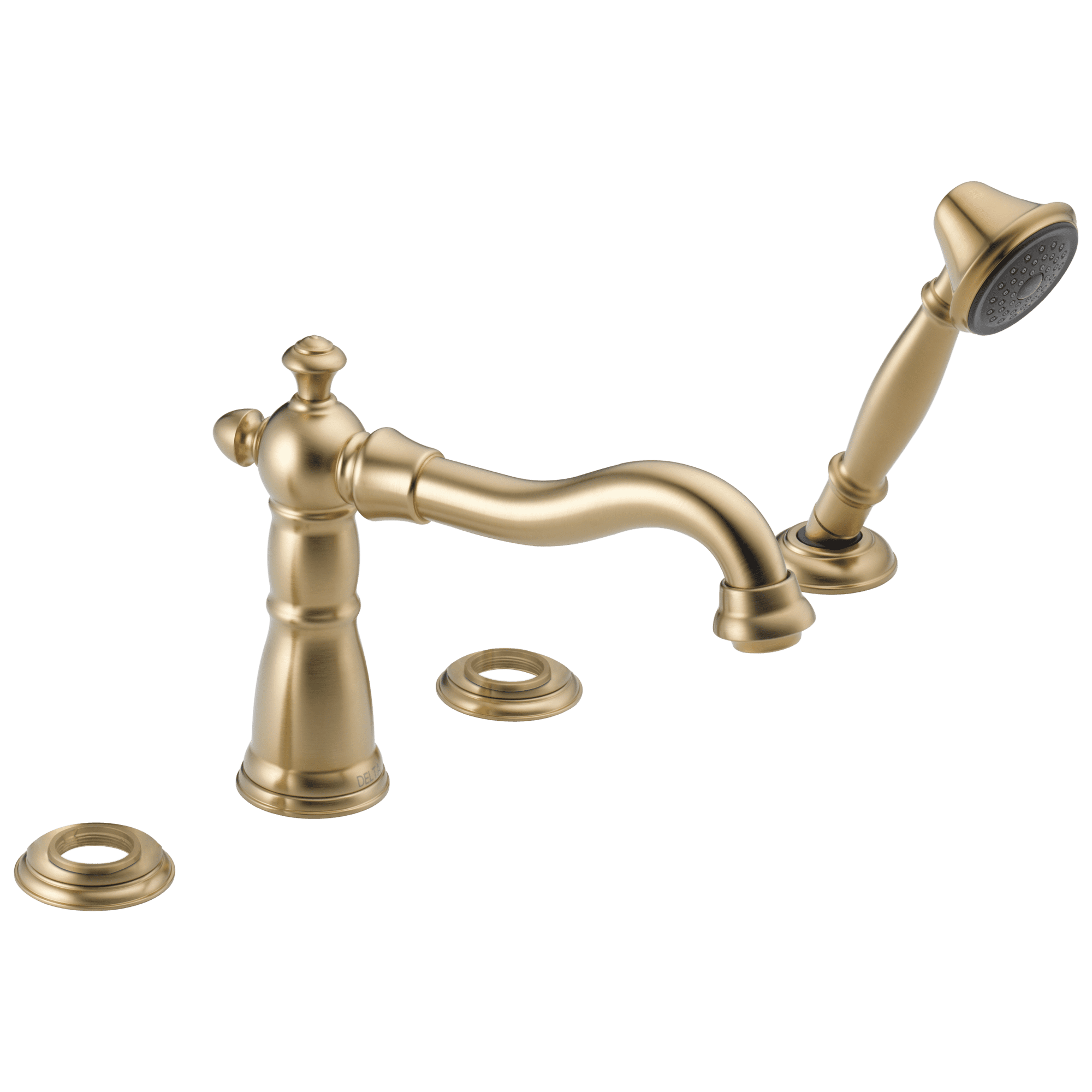 Delta Victorian Roman Tub with Hand Shower Trim Less Handles in