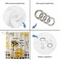 thumbnail image 4 of Yellow Gnomes Shower Curtain, Waterproof Shower Curtains for Bathroom, Vintage Daisy Honey Plaid Flower Washable Fabric Bathtub Curtain Set Bath Decor with 12 Hooks Long 72"x84", 4 of 8